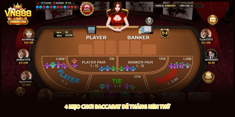 4 mẹo chơi baccarat dễ thắng nên thử
